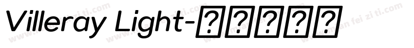 Villeray Light字体转换